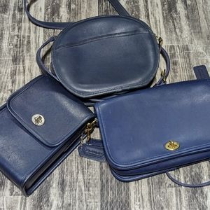 😍 Ultra rare Vintage Coach Scooter Mystery Blue w/ Nickel HW!
